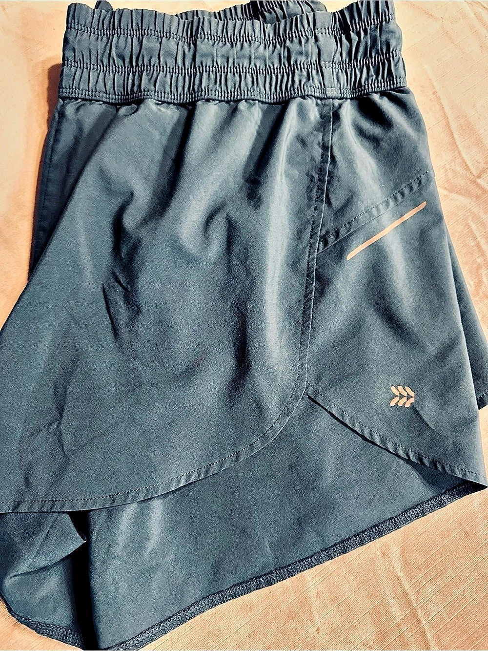 all in motion Women's Woven Mid-Rise Run Shorts 3" Blue XXL